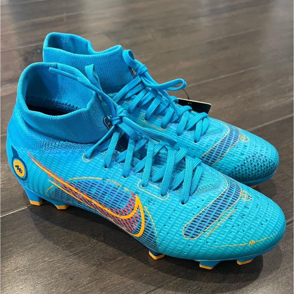 Nike Mercurial JR Superfly 8 Pro FG Soccer Cleats DJ2848-484 Youth 4, Women’s 5